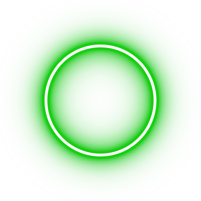 Neon green circle icon